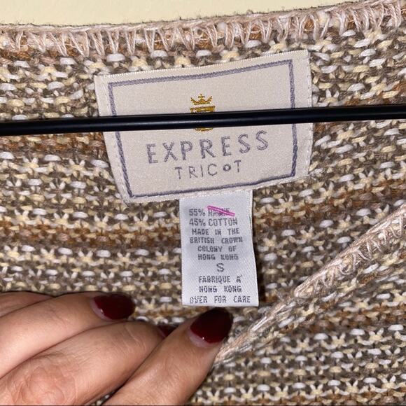🦬VNTG EXPRESS loose knit Crewneck sweater size - Picture 3 of 3